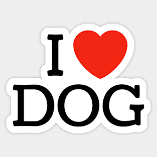 I Heart Dog Sticker